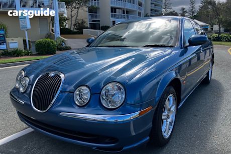 Blue 2003 Jaguar S-Type Sedan V6 Se
