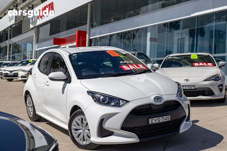 White 2024 Toyota Yaris Hatchback Ascent Sport Hybrid