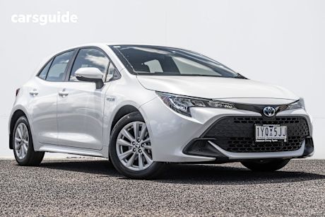 White 2023 Toyota Corolla Hatchback Ascent Sport Hybrid