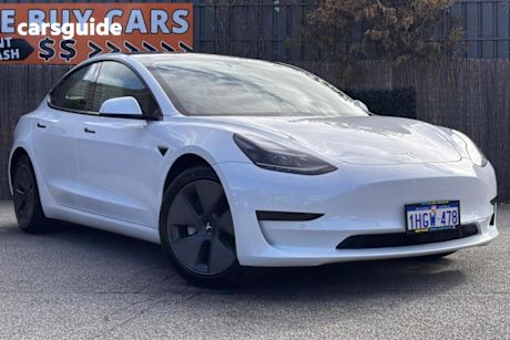 White 2021 Tesla Model 3 Sedan Standard Range Plus Rwd