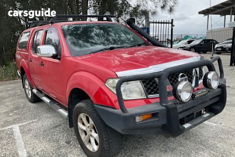 Red 2008 Nissan Navara Dual Cab Pick-up St-X (4X4)