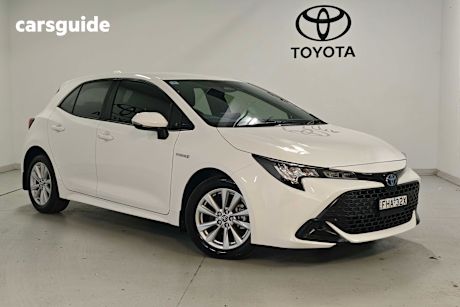 White 2024 Toyota Corolla Hatchback Ascent Sport Hybrid