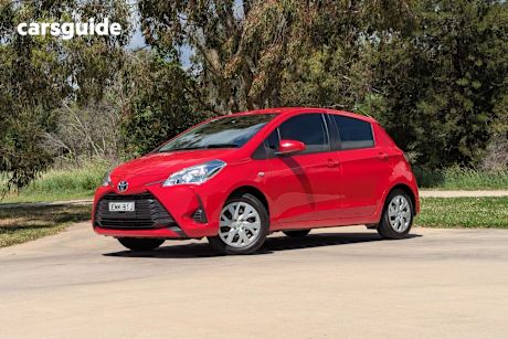 Red 2017 Toyota Yaris Hatchback Ascent