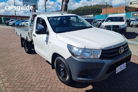 White 2019 Toyota Hilux Cab Chassis Workmate
