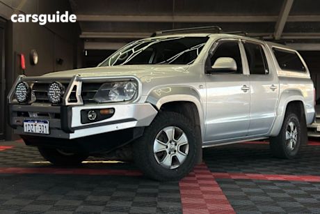 Silver 2011 Volkswagen Amarok Dual Cab Chassis Tdi400 Trendline (4X4)
