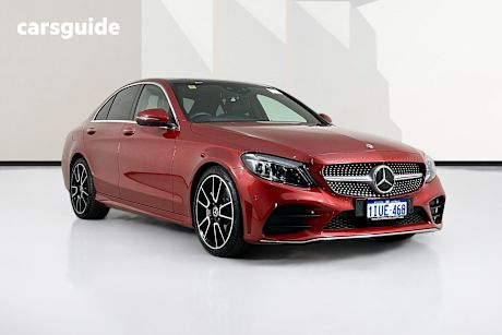 Red 2019 Mercedes-Benz C300 Sedan