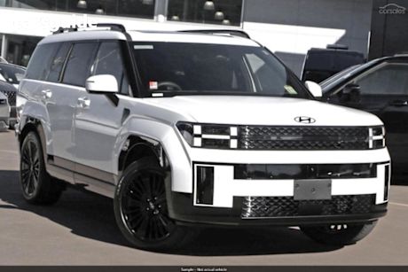 White 2025 Hyundai Santa FE Wagon Calligraphy (7 Seat) (Brn Int)