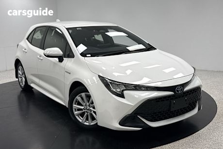White 2023 Toyota Corolla Hatchback Ascent Sport Hybrid