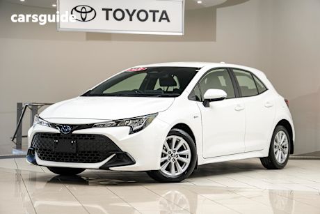 White 2024 Toyota Corolla Hatchback Ascent Sport Hybrid