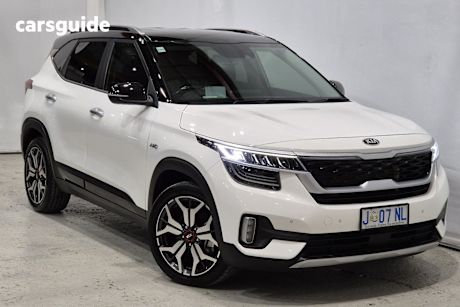 White 2021 Kia Seltos Wagon Gt Line (Awd)