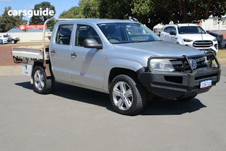 Silver 2012 Volkswagen Amarok Dual Cab Utility Tdi400 Trendline (4X4)