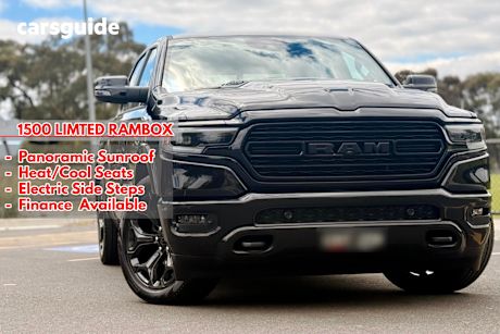 Black 2023 RAM 1500 Crew Cab Utility Limited Rambox (Hybrid)