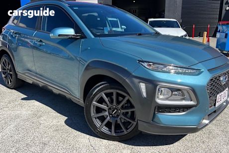 Blue 2017 Hyundai Kona Wagon Highlander (Awd)