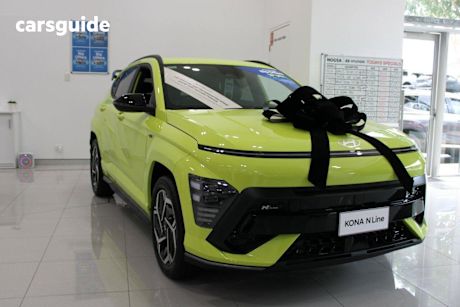 Yellow 2025 Hyundai Kona Wagon Hybrid Elite N Line