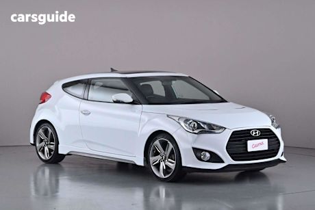 White 2014 Hyundai Veloster Coupe Sr Turbo