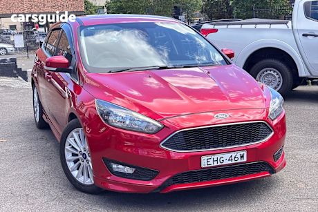 Red 2016 Ford Focus Hatchback Sport