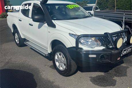 White 2016 Mitsubishi Triton Dual Cab Utility Glx Plus (4X4)