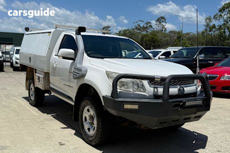 White 2014 Holden Colorado Cab Chassis Lx (4X4)