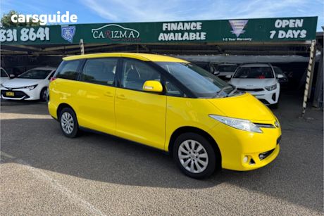 Yellow 2015 Toyota Tarago Wagon Gli