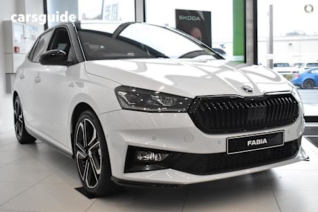 White 2025 Skoda Fabia Hatchback Monte Carlo 110Tsi