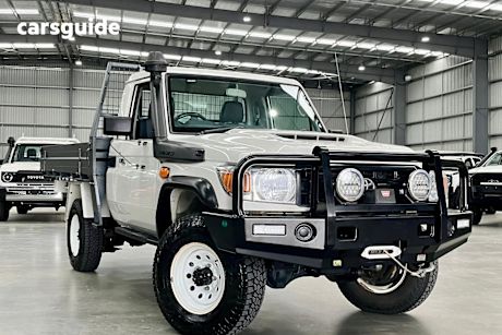 White 2018 Toyota Landcruiser Cab Chassis Workmate (4X4)