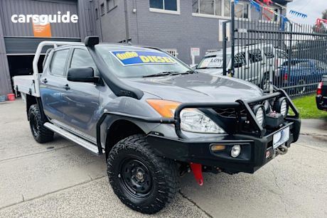 Grey 2013 Mazda BT-50 Dual Cab Chassis Xt (4X4)