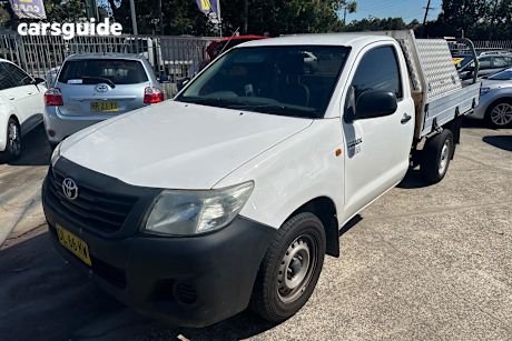 White 2013 Toyota Hilux Cab Chassis Workmate