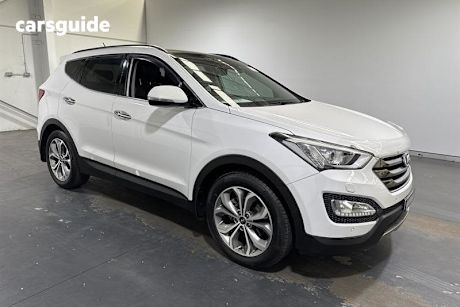 White 2014 Hyundai Santa FE Wagon Highlander Crdi (4X4)