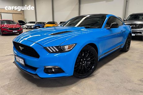 Blue 2017 Ford Mustang Coupe Fastback 2.3 Gtdi