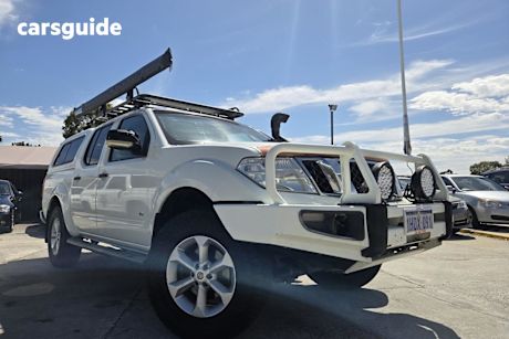 White 2012 Nissan Navara Dual Cab Utility St-X 550 (4X4)