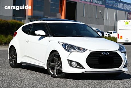 White 2014 Hyundai Veloster Coupe Sr Turbo