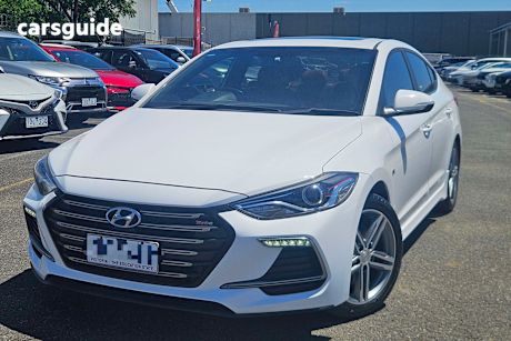White 2016 Hyundai Elantra Sedan Sr Turbo