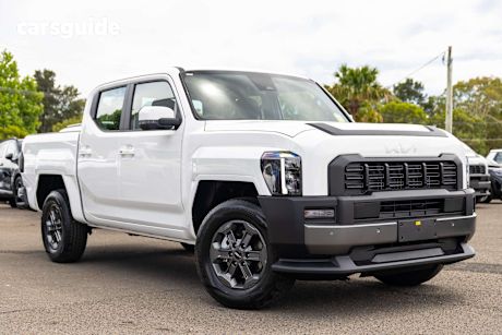 White 2025 Kia Tasman Double Cab Pick Up Sx (4X4) (Std) Black Fender