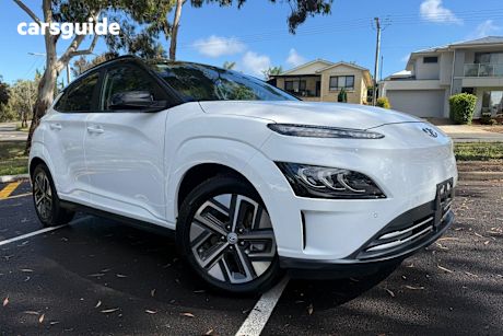White 2022 Hyundai Kona Wagon Highlander Electric Std Range