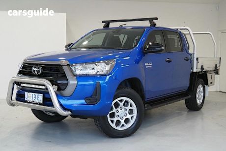 Blue 2020 Toyota Hilux Double Cab Chassis Sr (4X4)
