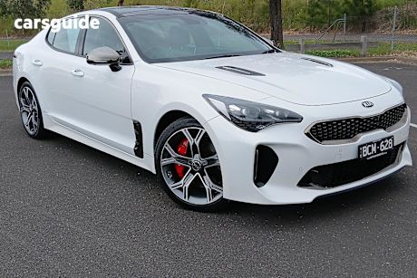 White 2019 Kia Stinger Sedan Gt (Red Leather)