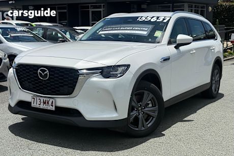 White 2024 Mazda CX-80 Wagon G40E Pure