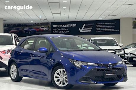 Blue 2024 Toyota Corolla Hatchback Ascent Sport Hybrid