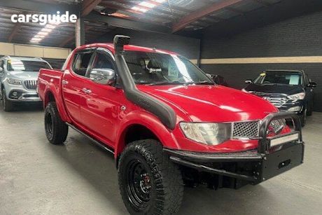 Red 2015 Mitsubishi Triton Double Cab Utility Glx-R (4X4)