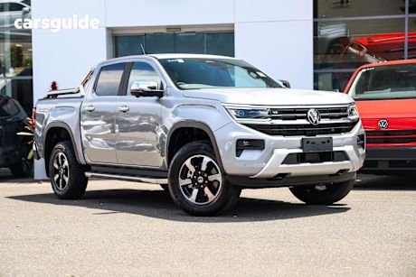 Silver 2025 Volkswagen Amarok Dual Cab Utility Style Tdi600 4Motion Tray