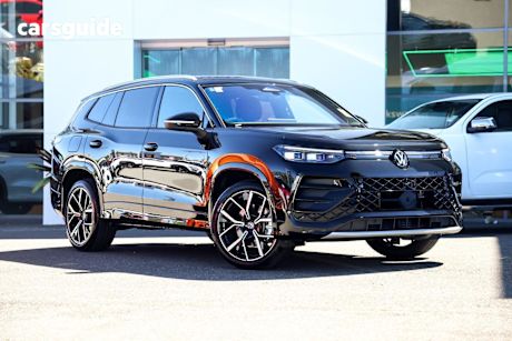 Black 2025 Volkswagen Tayron Wagon 195Tsi R-Line 4Motion