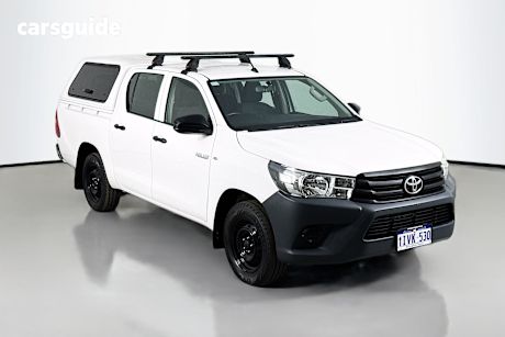 White 2018 Toyota Hilux Dual Cab Utility Workmate