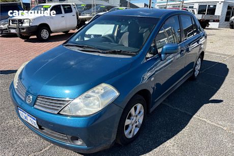 Blue 2007 Nissan Tiida Sedan St-L
