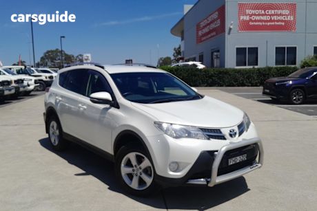 White 2013 Toyota RAV4 Wagon Gxl (4X4)