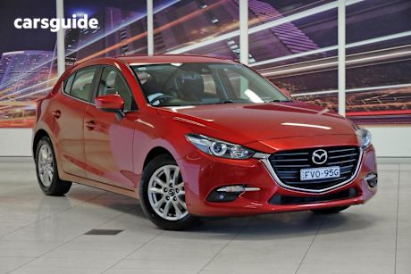 Red 2017 Mazda 3 Hatchback Maxx