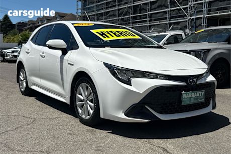 White 2024 Toyota Corolla Hatchback Ascent Sport Hybrid