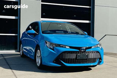 Blue 2022 Toyota Corolla Hatchback Ascent Sport Hybrid