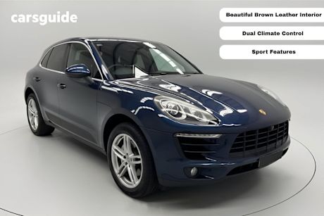 Blue 2015 Porsche Macan Wagon S Diesel