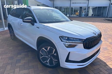 White 2025 Skoda Kodiaq Wagon Sportline (4X4)