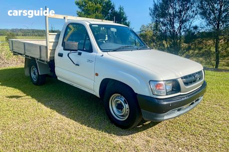 White 2003 Toyota Hilux Ute Tray